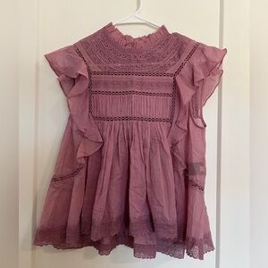 ISABEL MARANT "VIVIA" LACE CROCHET TOP